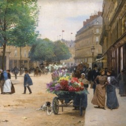 Flower seller in the central market